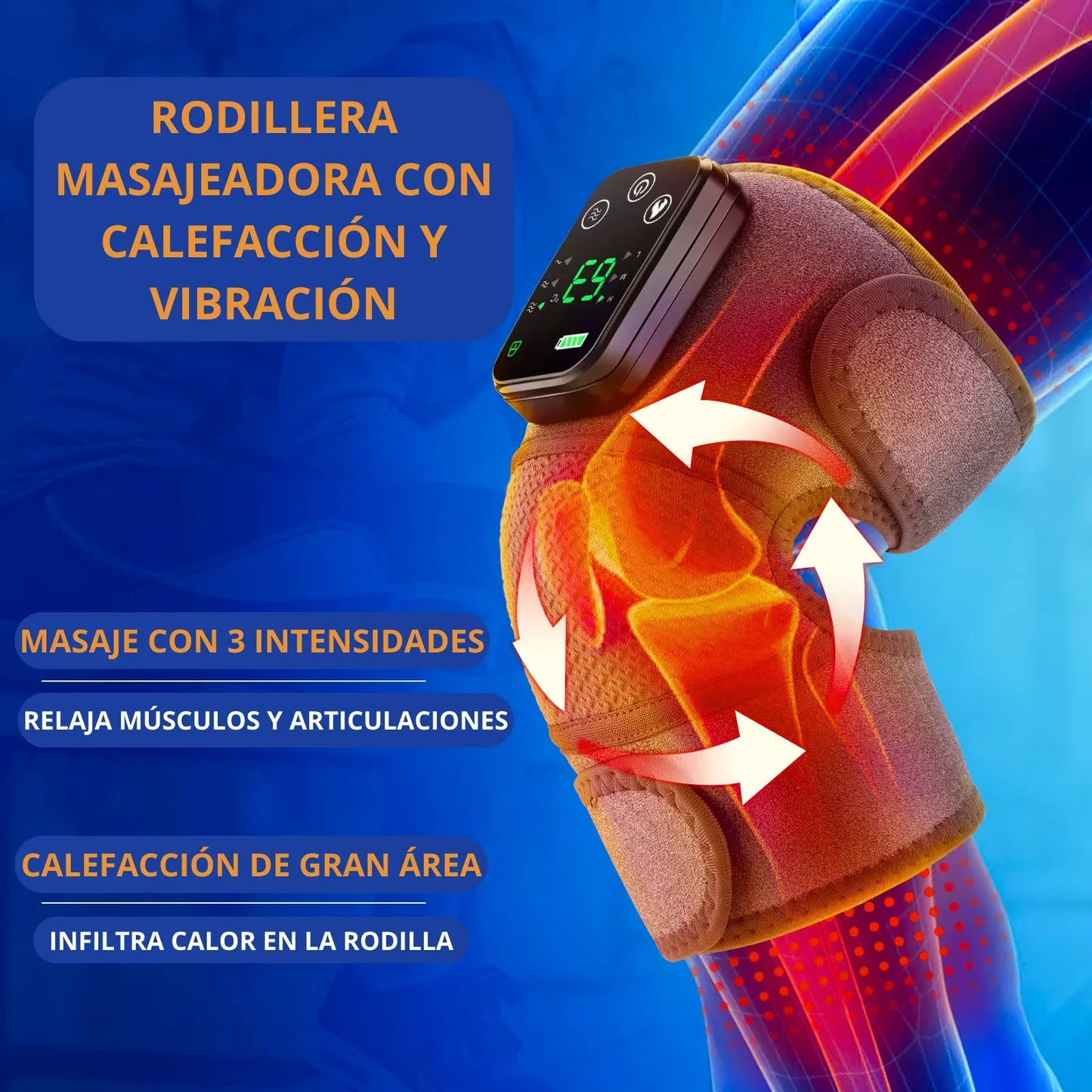 VitalRodilla® ¡Super masajeador térmico de rodilla con calefacción!