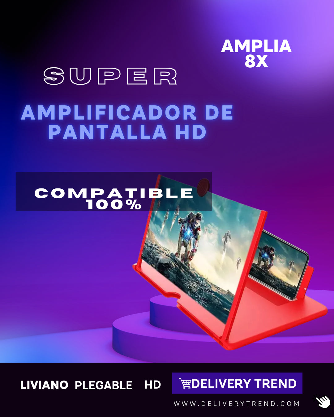 Amplificador De Pantalla Hd Celular